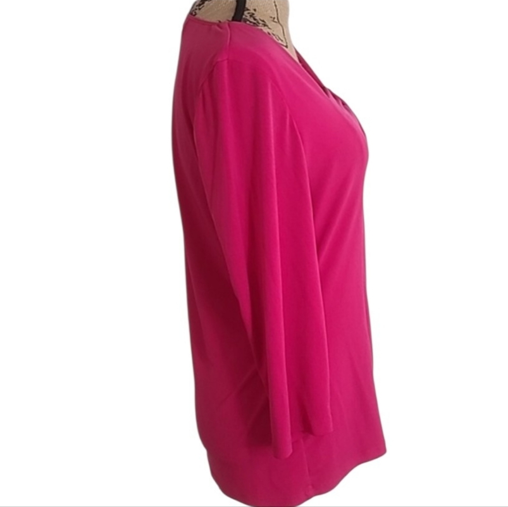 Simonton Says Pink Ruffle Front Pullover Top - Picture 4 of 7